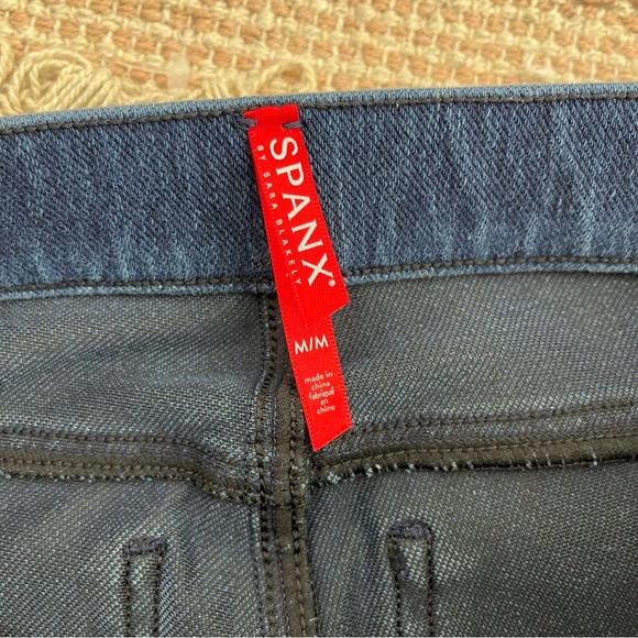 Spanx Jean-ish Ankle Leggings Pull-On Denim with Slimming Tummy Control Size M - Picture 12 of 15